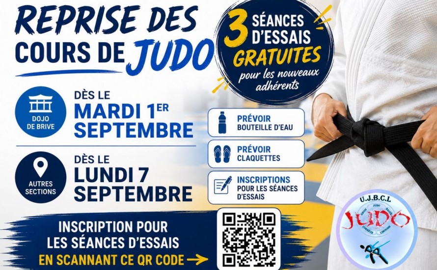 REPRISE DES COURS - INSCRIPTION SEANCE ESSAIS